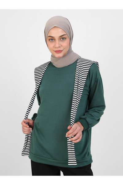 VAV Green Shawl Sweatshirt Vav Model