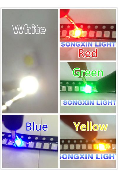 Choice 5 Color Each 20pcs 100pcs/lot 3528 1210 Diode Smd Led Diodo Kit Green Red Warm White Ice Blue Yellow