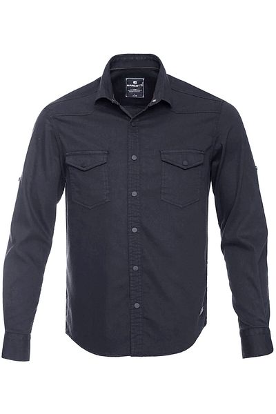 tambattal Lycra Large Size Denim Shirt Long Sleeve Smoked Suitable for 120Kg-190Kg