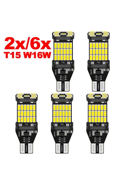 Choice 6 قطع بيضاء 6000K 2/6 قطع T15 W16W 921 912 T16 T10 902 لمبات LED عالية الطاقة 45 قطعة 4014SMD فائقة السطوع
