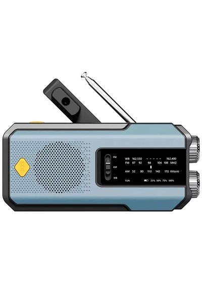 STONEGO Style A Blue STONEGO Mini Portable Radio Handheld Rechargeable Digital FM USB TF MP3 Player Stonego