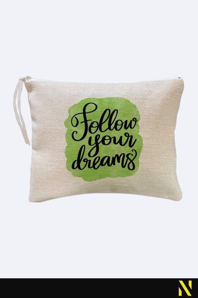 nilizma Follow Your Dream Patterned Linen Handbag