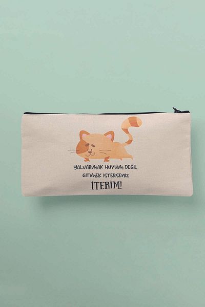 qoeuyl boutique Πορτοφόλι θήκης για στυλό τσάντας μακιγιάζ με αστεία στάμπα