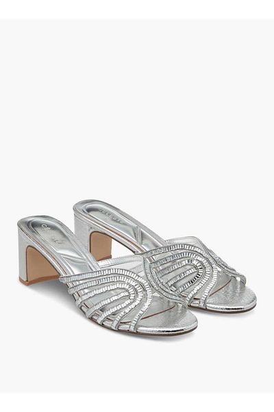 Celeste Women's Embellished Slip-On Sandals with Block Heel