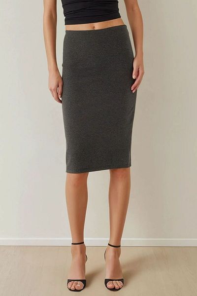 Hiccup Fusta tricotată midi bodycon cu talie înaltă