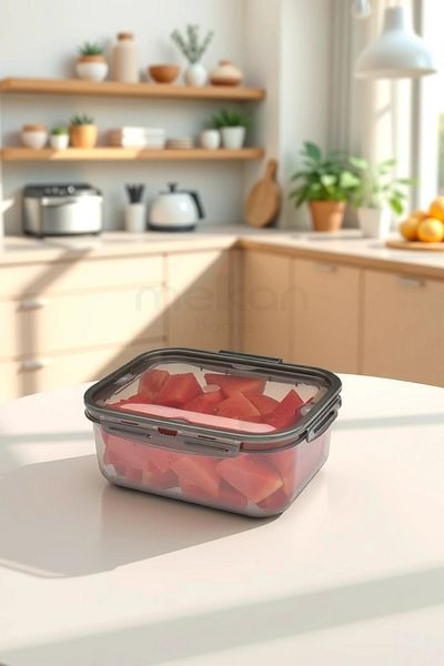 Melkan Home Locked Leak-Proof Storage Container with Lid 4 Liter Smoked Storage Container