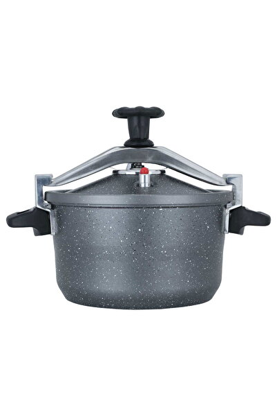 Alsaif Gallery Saif Gallery Al-Asouf Granite Pressure Cooker 6 Liters with Side Handles - Grey
