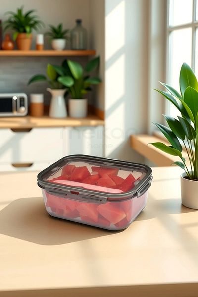 Melkan Home 4 Pieces of Lockable Storage Container with Leak-Proof Lid 4 Liter Smoked Storage Container