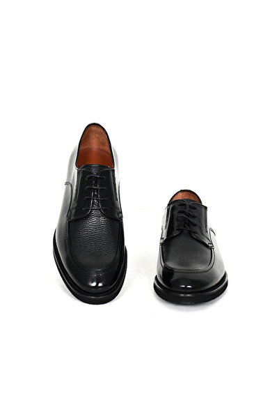 Tuna Hakiki Floter Deri Siyah Klasik Erkek Ayakkabı EVA Taban - 4103