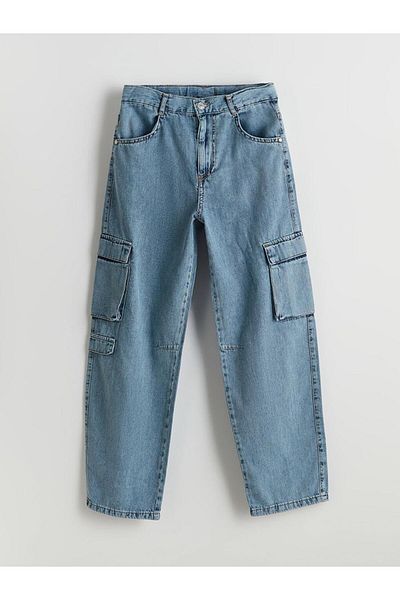 LC Waikiki Pantaloni cargo pentru băieți cu talie elastică reglabilă