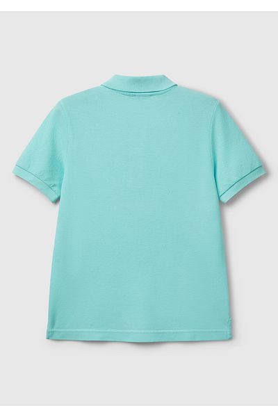 United Colors of Benetton Μπλουζάκι Pique Polo Boy's Water Green Logo