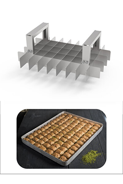Mova Dizayn Baklava Dilimleme Bıçağı Paslanmaz Çelik Baklava Dilimi İz Çıkarm...