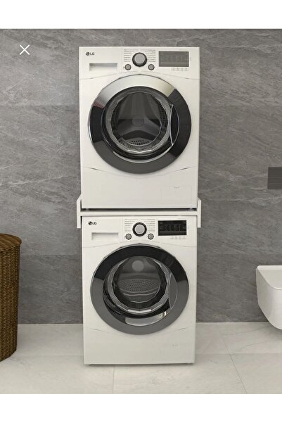 MEŞE MOBİLYA Solvo Banyo Dolabı Çamaşır Ve Kurutma Makinesi Dolabı Beyaz