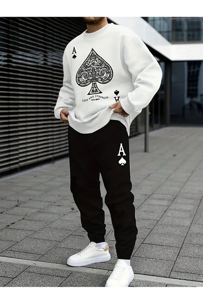 FULL TOLERANCE Yd Desing Oversize Poker Printed Sports Underwear Suit