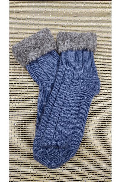 Leement socks Дамски вълнени чорапи с къдрави ботуши, стилни и качествени, 1 чифт