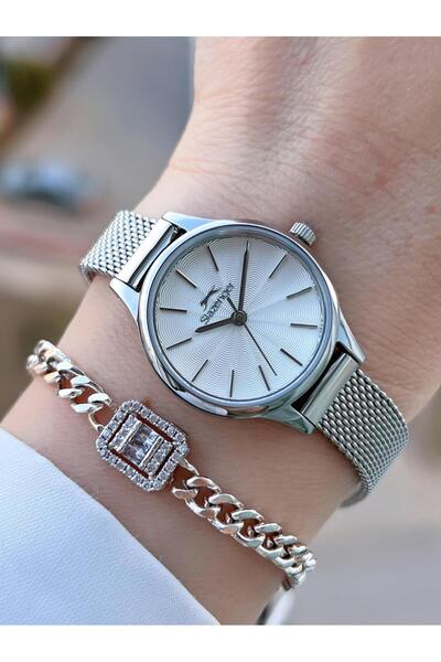 Slazenger Steel Cord 2 Years Warranty 5 Atm Bracelet Gift Women Wrist Watch Bsl.09.2458.3.01