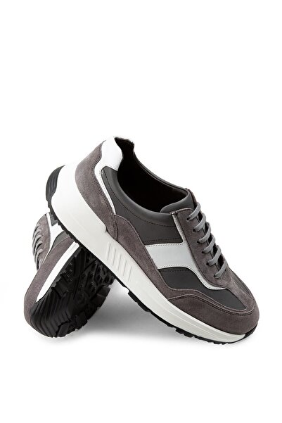 Deery Справжні шкіряні сірі кросівки для чоловіків