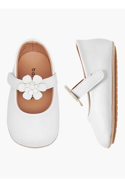 Barefeet Floral Accent Booties with Hook and Loop Closure