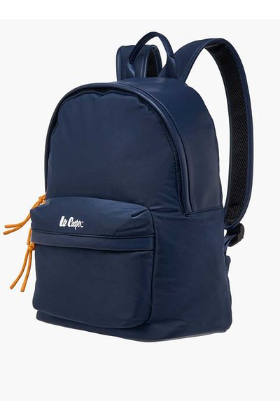 Lee Cooper Lee Cooper Logo Print Backpack with Adjustable Shoulder Straps and Zip Closure - 31x40x19 cm