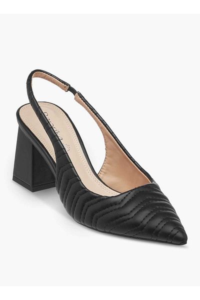 Paprika Paprika Quilted Slingback Mules with Block Heel