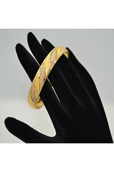 10 Gr 22 Ayar Simyaprak Desenli Altın Bilezik