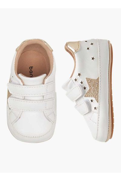 Barefeet Star Cutwork Detail Booties with Hook and Loop Closure