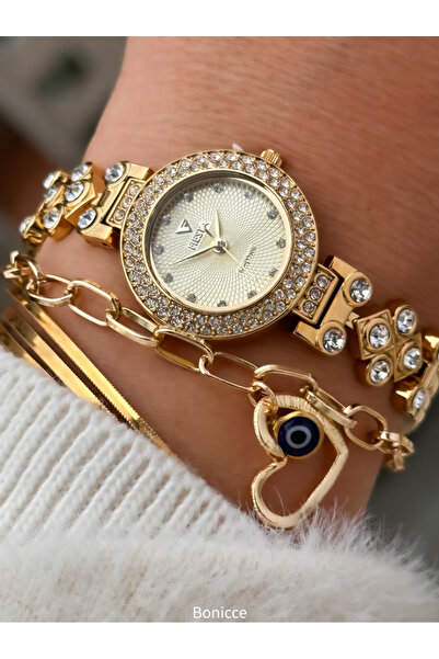 Fiesta Gold Yellow - Rectangular Case and Bracelet with Steel Cord for Bridal Engagement Wedding