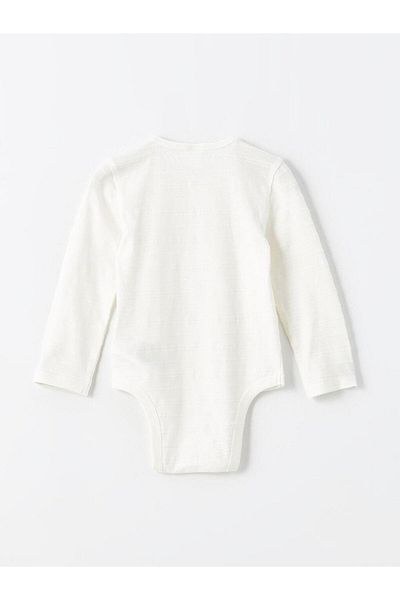 LC Waikiki Crew Neck Basic Baby Boy Snap-On Bodysuit