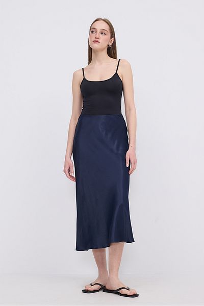 Addax Satin Midi Skirt E16025-T3