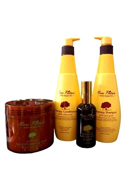 Nano شامبو 500 مل بلسم 500 مل ماسك 500 مل وسيروم 100 مل بزيت الارغان