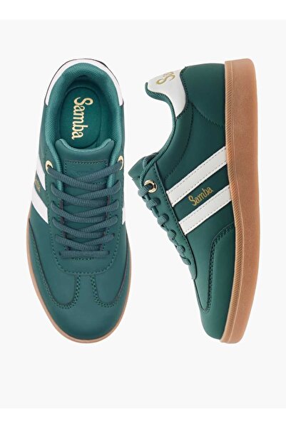 Samba حذاء رياضي نسائي من سامبا بأجزاء متداخلة يصل إلى الكاحل مع رباط للإغلاق