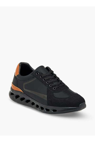 LBL by Shoexpress LBL by Shoexpress Panelled Ankle Sneakers with Lace-Up Closure