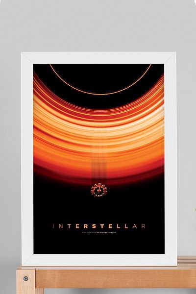 Saturn Επιτραπέζιο με πλαίσιο Interstellar - Επιτραπέζια αφίσα ταινίας Interstellar
