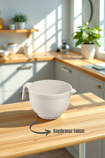 Melkan Home Mixer Bowl, Whisk Bowl, Mixer Mixing Bowl with Handle 3 Liter Cream Mixer Bowl