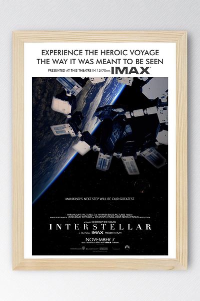 Saturn Interstellar Framed Painting - Interstellar Movie Poster Painting