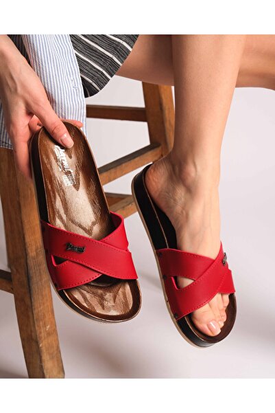 ZSHOES Cross Red Orthopedic Slippers