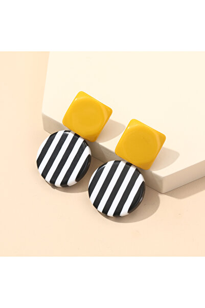 Choice KE558-2 أقراط كورية كبيرة من الأكريليك للنساء أنيقة وبسيطة من الراتنج ...