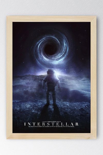 Saturn Interstellar Framed Painting - Interstellar Movie Poster Painting