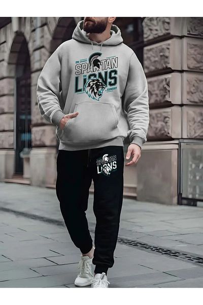 FULL TOLERANCE Yd Desing Oversize Lion Printed Top Set