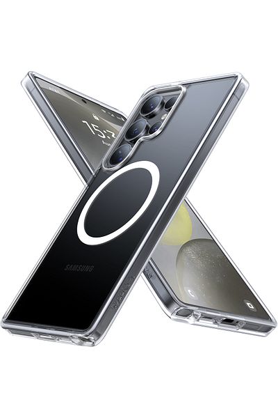 TORRAS جراب مغناطيسي شفاف رفيع لهاتف Samsung S25 Ultra، متوافق مع MagSafe، مقاوم للصدمات، شفاف ماسي