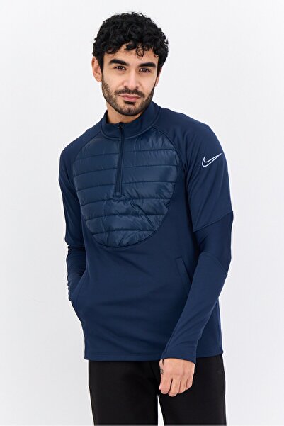 Nike Men Therma Fit Half Zip Training Jacket, Teal Blue