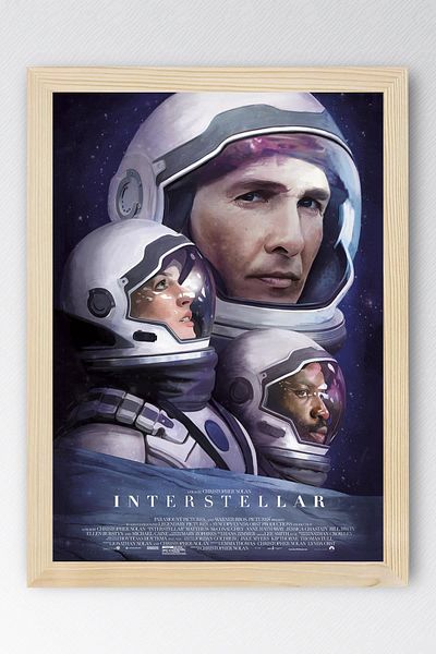 Saturn Pictură cu cadru interstelar - Pictură poster film interstelar