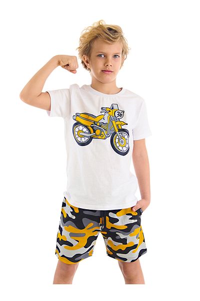 MSHB&G Motorrad Jungen Sommer T-Shirt Camouflage Shorts Anzug Kindertag 23. April