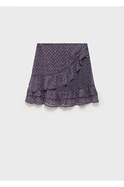 Mango Teen Fırfırlı desenli etek