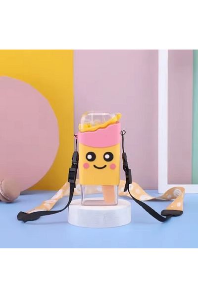 hediyeconcepti 300ml Cute Ice Cream Bottle Square Watermelon Cup Portable Leakproof