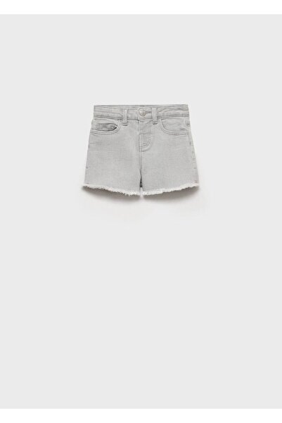 MANGO Baby Paçaları dikişsiz denim şort