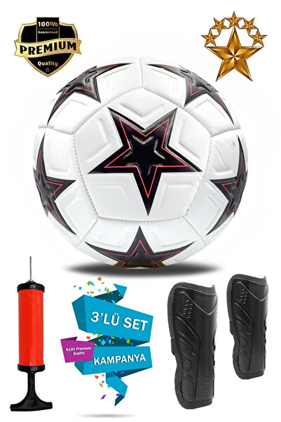 ALASTOR Futbol Topu 3lü Set Profesyonel Halı Saha Topu Dikişli Top Kaliteli F...