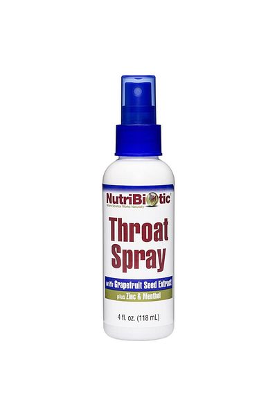 nutribiotic Throat Spray with GSE, 4 Fl. Oz | Sore Throat Relief, Grapefruit Seed Extract, Zinc, Menthol