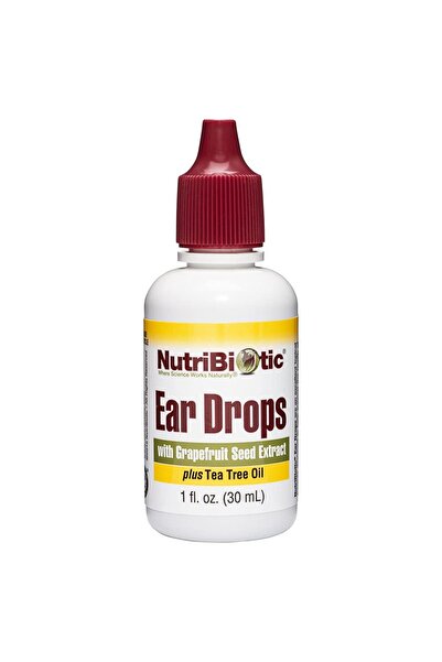 nutribiotic Gentle Soothing Ear Drops with Grapefruit Seed Extract & Tea Tree Oil | 1 Fl Oz | Vegan, Non-GMO