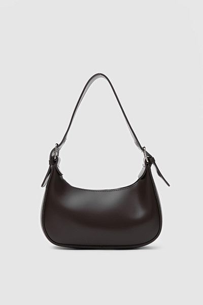 Shule Bags Τσάντα Muse Oval Baguette Bitter Brown